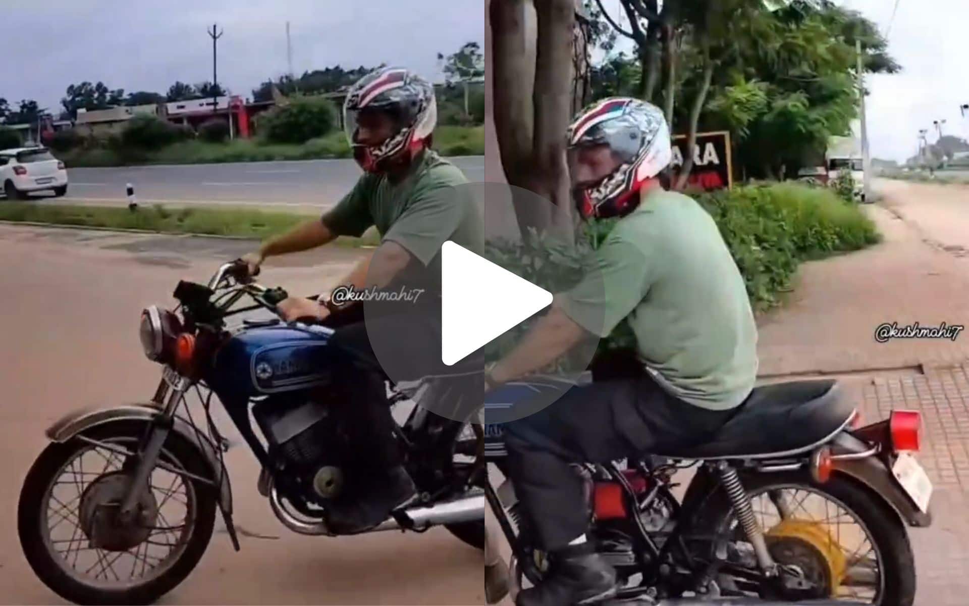 [Watch] MS Dhoni Rides His Vintage Bike To Take Mind Off After Heartbreak Handed By RCB In IPL 2024